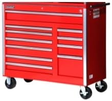 42"" 11 Drawer Cabinet with Roller Bearing Slides - Red Tools Equipment Hand Tools