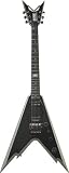 Dean Razorback V Electric Guitar (Black, Silver Bevels)