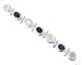 Moonstone and Iolite Bracelet in Sterling Silver title=