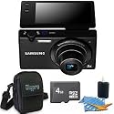 Samsung MV800 16.1 MP 3.0 MultiView Black Compact Digital Camera 4GB Kit