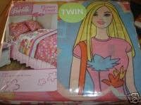 Barbie Flower Power 3 Pc Twin Sheet Set