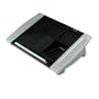 Fellowes(R) Office Suites Desktop Telephone Stand, 4"H x 15 7/16"W x 10 5/8"D, Black/Silver