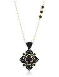 Miguel Ases Black Onyx Diamond Pendant Necklace