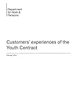 Customers’ experiences of the Youth Contract