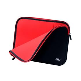 MSI PR201-013US 12.1-Inch Laptop Neoprene Notebook Sleeve with Exterior Pocket (Black/Red)