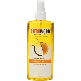 Citra-Solv Household Cleaning Citra Wood Natural Wood & Furniture Polish, Valencia Orange 8 fl. oz. spray bottle (Case of 6)