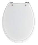 Wenko 18925100 WC-Sitz Tropic White - verstellbare, rostfreie Edelstahlbefestigung, Polyresin, wei&szlig;