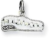 Hollywood Marcasite Enameled Charm, Sterling Silver