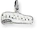 Hollywood Marcasite Enameled Charm, Sterling Silver
