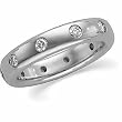14K White Gold Diamond Infinity Wedding/Anniversary Band Size 4 - 0.60 Ct.