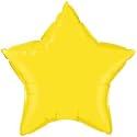 Foil Solid Colour Balloons | 20" Yellow Star Foil