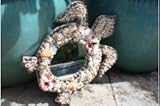 Turtle-shaped Seashell Mirror