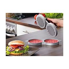 Hamburger-Frikadellen-Presse f�r zwei Hamburger. Grillzubeh�r, Partgeschenk