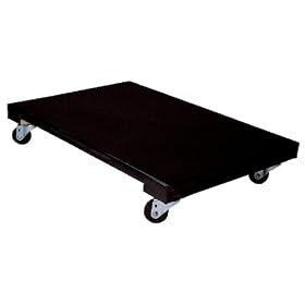Vestil FDOL-2448-12 Vinyl Covered Hardwood Dolly, 1200 lbs Capacity, 48" Length x 24" Width x 7" Height Deck