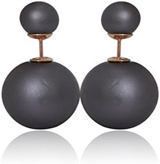 Earrings Double Side Shining Pearl Stud Earrings Big Pearl Earrings Women