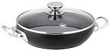 Berndes 021267 Balance Induction Aluminium Schmorkasserolle antihaft mit Glasdeckel 28 cm, 4,2 l