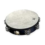 Remo Pretuned 8" Fiberskyn 3 Single Row Tambourine, Red