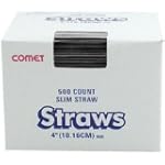 Slim Black Straws, 4" (04-0472) Category: Unwrapped Coffee Service