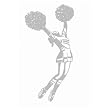 Cheerleader Giant Wall Sticker for Girls