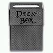BLACK - Ultra PRO Textured Gaming Deck Box - Includes 50 Pack of Standard Size Deck Protectors and Sleeves