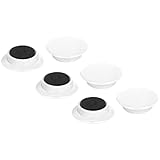E-Value カラーマグネット 中 直径30mm 6個入ホワイト EMT-06WH