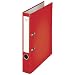 Leitz 231136 Ordner Plastik Chromos, mit Schlitzen, A4, schmal, rot