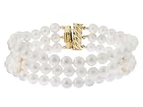 14KT 6-6.5MM WHITE CULTURED AKOYA PEARL BRACELET