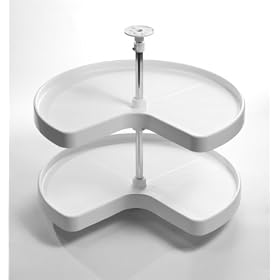 Buy 28-inch Double Kidney Lazy Susan BPO-5328 with Two Rotating Trays by Armotec