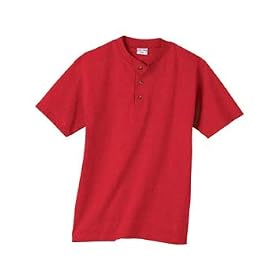 Anvil Short Sleeve Henley ( Fast Shipping In Stock )