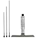 Brown & Sharpe 599-603-143-3 Vernier Depth Gauge, Micrometer Type, 0-3" Range, 0.0001" Graduation, +/-0.003mm Accuracy, 4" Base, 3 Rods