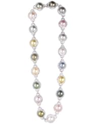 Diamond & 18k White Gold Pearl Necklace