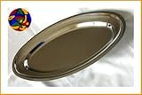 Large Oval 18/10 Stainless Steel Serving Tray
