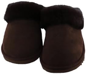 Bogan Boots Sheepskin Scuffs, Chocolate, US Womens 15.5 / UK 13