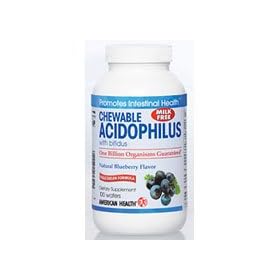 Chewable Acidophilus With Bifidus - Strawberry by American Health 100 Wafers