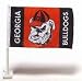 Georgia Bulldogs Car Flag w Wall Brackett
