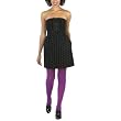 GO International&reg; Flocked Strapless Dress Ebony