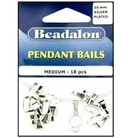 Beadalon Pendant Bails Medium 18 Piece Silver 