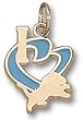 Los Angeles Lakers "I Heart Logo" 1/2" Enamel Enamel Pendant -14K/10K, SS or Gold Plated