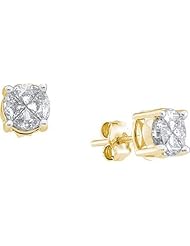 1.0CTW DIAMOND PIE CUT EARRINGS