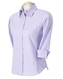 Devon & Jones Pink Three-Quarter-Sleeve Stretch Poplin Blouse. DP625W - Azalea - Large