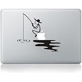 Dnven Fishing Macbook Decal Stickers Mac Pro Decal Mac Air for Apple Macbook 13 15 Inch