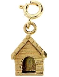 Dazzlers Solid 14k Gold 3D Dog House Charm Pendant Available in three colors from jewelsberry (weights: 5.4 grams only)