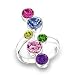 Women's Cluster Multicolor Swarovski Crystal Ring, Size: 5-10 Sterling Silver .925