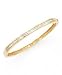 Jewelry : 18k Gold Over Sterling Silver Cubic Zirconia Bangle