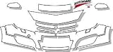 3M Lackschutz Folie Frontschutzset transparent incl. Ladekante (Opel Astra H 4/5-tuerer)