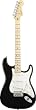 Fender American Standard Stratocaster&reg; Electric Guitar, Black, Maple Fretboard