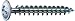 Spax 4281010400301 8-by-1-1/4-Inch Peg Panel Screw, Zinc, 30-Pack