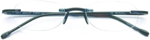 Scojo Gels Reading Glasses Incredible Colors plus Free Case, 1.50, Black