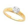 14K Two-Tone Gold Diamond Solitaire Engagement Ring - 0.50 Ct.