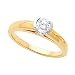 14K Two-Tone Gold Diamond Engagement Ring - 0.25 Ct., 0.50 Ct., 1.00 Ct. or 1.25 Ct.